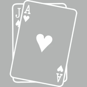 Resim Reysa Tasarım Iskambil Kağıdı Araba Sticker Beyaz 14X20 cm 