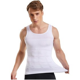 Resim Young Fit Erkek Göbek Sıkılaştırıcı Beyaz Korse Atlet Beyaz 