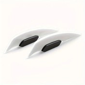 Resim Cloudstore 2 Adet Motorcycle Winglets - Yapışkanlı Spoiler Kanatları, Beyaz Renk, Evrensel Fit 