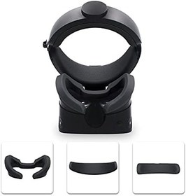 Resim HUAYUWA VR Yüz Pedi Takım Seti Oculus Rift S Kulaklık Aksesuarlarına Uygun, 1 Silikon Koruyucu Kapak + 1 Ön Köpük + 1 Arka Köpük Silikon Kapak (Siyah) 