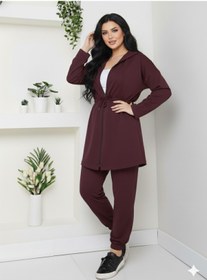 Resim CNG MODA Büyük Beden Modal Kumaş Premium Kalite Beli Tünelli Trend Eşofman Takımı 