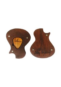 Resim Kisiye Ozel Ahsap Gitar Pena Kutusu 