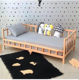 Resim Markaawm Premium Montessori Yatak Doğal Çam Çocuk Ahşap Karyola Akçaağaç 