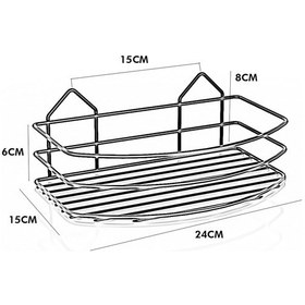 Resim Teknotel Tek Katlı Banyo Duş Rafı Krom Bk007 Krom 