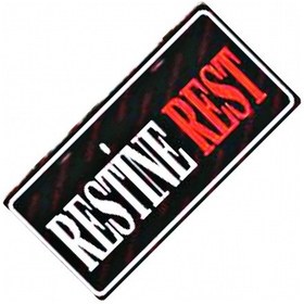 Resim Rest Yazılı Sök-tak-pratik Vantuzlu Yeni Nesil Dekor Plaka 