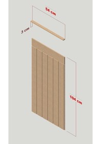 Resim DUVAR PANELİ 54 cm Genişlik x 105 cm Ham mdf Duvar paneli ( 10 mm 