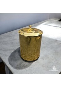 Resim İsaoğlu Yapı Gold Çöp Kovası Vintage Tasarım Gold Premium Banyo Mutfak Kova Gold Altın 