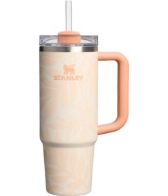 Resim Stanleythe Quencher H2.0 Flowstate Tumbler 0,89 Litre 30 Oz Apricot Palms Pipetli Termos Siyah - Yeşil 