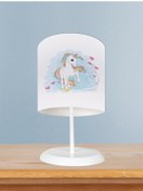 Resim Mekta Home Bebek Ve Çocuk Odası Kalpli Unicorn Desenli Abajur 