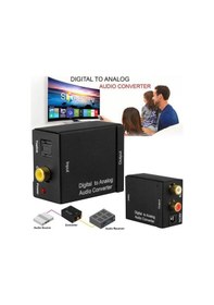 Resim Digital To Analog Stereo Rca Optik Ses Çevirici Dönüştürücü 