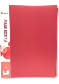 Resim Ticon Sunum Dosyası Ekonomik 100'lü Kırmızı 