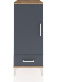 Resim Hyperion Komodin 2 Raflı Tek Çekmeceli Tek Kapaklı 44x44x106 Çam-antrasit Atlas Çam 