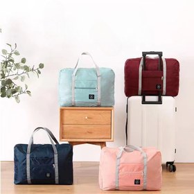 Resim Büyük Kapasiteli, Katlanabilir Tasarım, Fermuar Kapatma ve Omuz Askısı ile Karışık Renkli Polyester Seyahat Duffel Çantası - Hafta Sonu Tatilleri ve Spor Salonu Gezileri için İdeal, Katlanabilir Seyahat Çantası, Fermuar Kapatma Çantası, Seyahat İçin Bagaj 