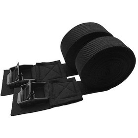 Resim Kangvka Kano Ve Kayak Taşıma İçin Siyah Nilon Bağlama Kayışı - 300cm Uzunluk, Metal Kilitli, 600lb Dayanıklı - Araç Çatı Rafı Güvenliği İçin 2 Adet 