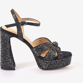 Resim Kemal Tanca Hawen Angels Kadın Saten 12,5 cm Platform Topuklu Taşlı Gece & Abiye Ayakkabı 380-75 
