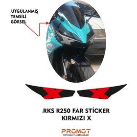 Resim Far Kaplama Rks R250 Uyumlu Kırmızı X 2023/24 Nötr 