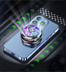 Resim Protonust Aliminyum Destekli Pubg Gaming Soğutucu Mıknatıslı Cep Telefon Sessiz Soğutma Fanı Radyatör Soğutucu 