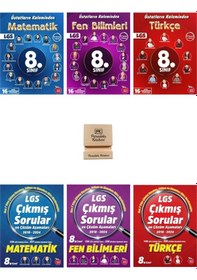 Resim Newton Lgs 8. Sınıf Matematik Fen Ve Türkçe Denemeleri Ve Çıkmış Sorular 6lı Set + Telefon Standı 