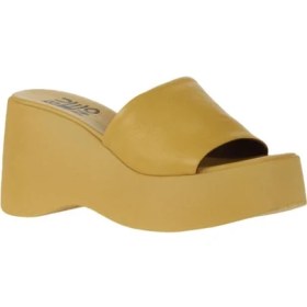 Resim Bueno Shoes Sarı Deri Kadın Dolgu Topuklu Terlik 01WY9000 01WY9000 