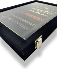 Resim Genel Markalar Richbox Tesbih Kolye Zincir Bileklik Kutusu Alcantara Siyah 