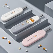 Resim 1 Taşınabilir İlaç Kutusu, Seyahat için Uygun İlaç ve Vitamin Saklama Kabı 