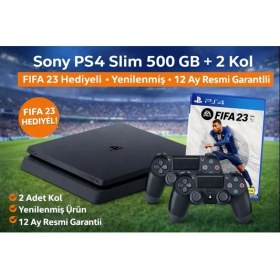 Resim Sony Ps4 Slim 500GB +2 Kol FİFA23 Hediyeli Yenilenmiş 12 Ay Resmi Garantili 