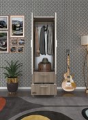 Resim Kenzlife Gardırop 2 Kapaklı Kapılı 2 Çekmeceli Kamelya 168*50*42 Crd Ayaklı Gardolap Dolap 