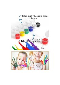 Resim Akrilik Boya 3 Ml 6 Renk Resim Fırçası Ve Paleti 5 Paket Mini Küçük Akrilik Boya Taş Ahşap Seramik Tuval Alçı Tuval Çok Renkli 