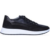 Resim Dropland 9141 Siyah Nubuk Deri Erkek Sneaker Ayakkabı Siyah 