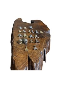 Resim 316 L Cerrahi Çelik Dudak Piercing Kıkırdak Helix Tragus Conch Piercingi Zirkon Taşlı Haç Piercing Gümüş 
