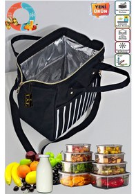 Resim Anne Bebek Askılı Taşıma Çantası Isı Yalıtımlı Termal Termoslu Yemek, Mama, Beslenme, Gıda Çantası Çok Renkli 