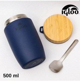 Resim Igloo Bamboo Food Jar 500ml Yemek Termosu Matara Lacivert 