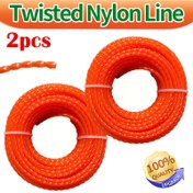 Resim 2 adet Dayanıklı Bükülmüş Çim Kesme İpi, Yüksek Verimli Çim Kesici İpi, 10m, 2.4/2.7/3.0/3.5mm Çap, Dayanıklı Çim Biçme Makinesi Kablo Yedek Parça 