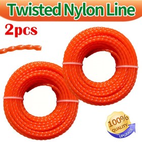 Resim 2 adet Dayanıklı Bükülmüş Çim Kesme İpi, Yüksek Verimli Çim Kesici İpi, 10m, 2.4/2.7/3.0/3.5mm Çap, Dayanıklı Çim Biçme Makinesi Kablo Yedek Parça 