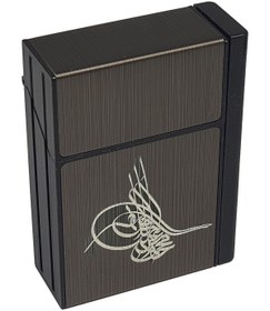 Resim tusah Usb Şarjlı Elektronik Çakmak Taşınabilir Sigara Paketi Muhafaza Kutusu Tuğra Baskılı 