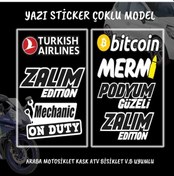 Resim Türkçe Yazı Seti - Araba Yazıları Çoklu Model - Oto Motosiklet Cam Kaput Uyumlu 