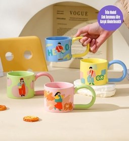 Resim Pastel Karakter Temalı Seramik Kupa 