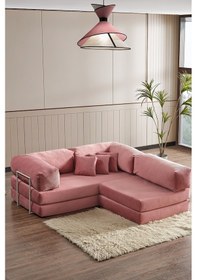 Resim Legom Sera Aktivite Koltuğu Yatak Olabilen Çok Amaçlı Kanepe Koltuk Takımı Pudra Pudra 