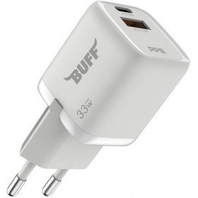 Resim Buff BL64-1UC 33W Hızlı Şarj Cihazı Dual QC3.0 Type-C Şarj Adaptörü 