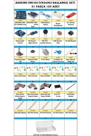 Resim Ponemio 124 Parça Uno R3 Başlangıç Ve Robotik Kodlama Proje Eğitim Seti 