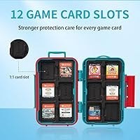 Resim LYNCA Nintendo Switch & NS NX için oyun kartı kılıfı, sert kılıf, darbeye dayanıklı, anahtar, oyun kartları için saklama, 1 x 2 oyun kartı bölmesi, kart tutucu 