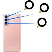 Resim Samsung Uyumlu G991 S21 Arka Kamera Camı ( Çıtasız Sadece Cam) 
