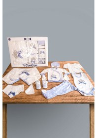 Resim 10 Parça Mavi Taşlı Hastane Çıkışı Erkek Bebek Giyim Mavi 