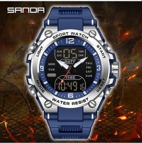 Resim Oldfriend Sanda Erkek Su Geçirmez Digital Saat 50m Yüzme Kronometre Alarm Silvery Blue Diğer 