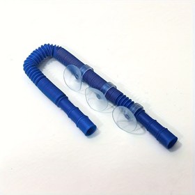 Resim Esnek Akvaryum Hortumu 3 Emme Kupası ile - Dayanıklı Kabarık Boru, Balık Tankı Filtre ve Pompa Hortumları için Uygun, Standart Vida, Esnek ve Uzatılabilir Akvaryum Kullanımı için, Pil Olmadan 