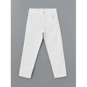 Resim LC Waikiki Lcw Kids Beyaz Beli Ayarlanabilir Lastikli Erkek Çocuk Jean Pantolon 