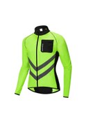 Resim Geeksen Erkekler İçin Rüzgar Geçirmez Reflektif Bisiklet Ceketi - Hafif Ve Suya Dayanıklı Yeşil 