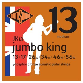 Resim Rotosound JK13 Jumbo King Akustik Gitar Teli (13-56) 