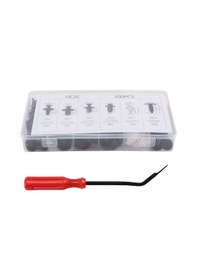 Resim Anjiexun Honda İçin 100 Adet Plastik Çamurluk Tampon İtme Klipsleri Ve Çıkarma Aleti 