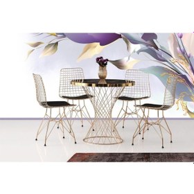 Resim Sweet Homee Avvio Camel 4 Kişilik Gold Masa Takmı Resimdeki Renk 